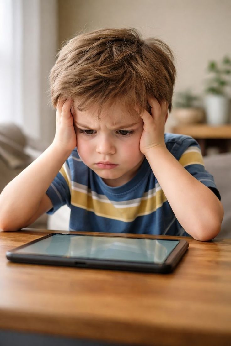 Kid on screens